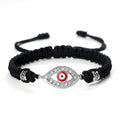 Bracelet Tressé Zircon Mauvais Oeil Turc