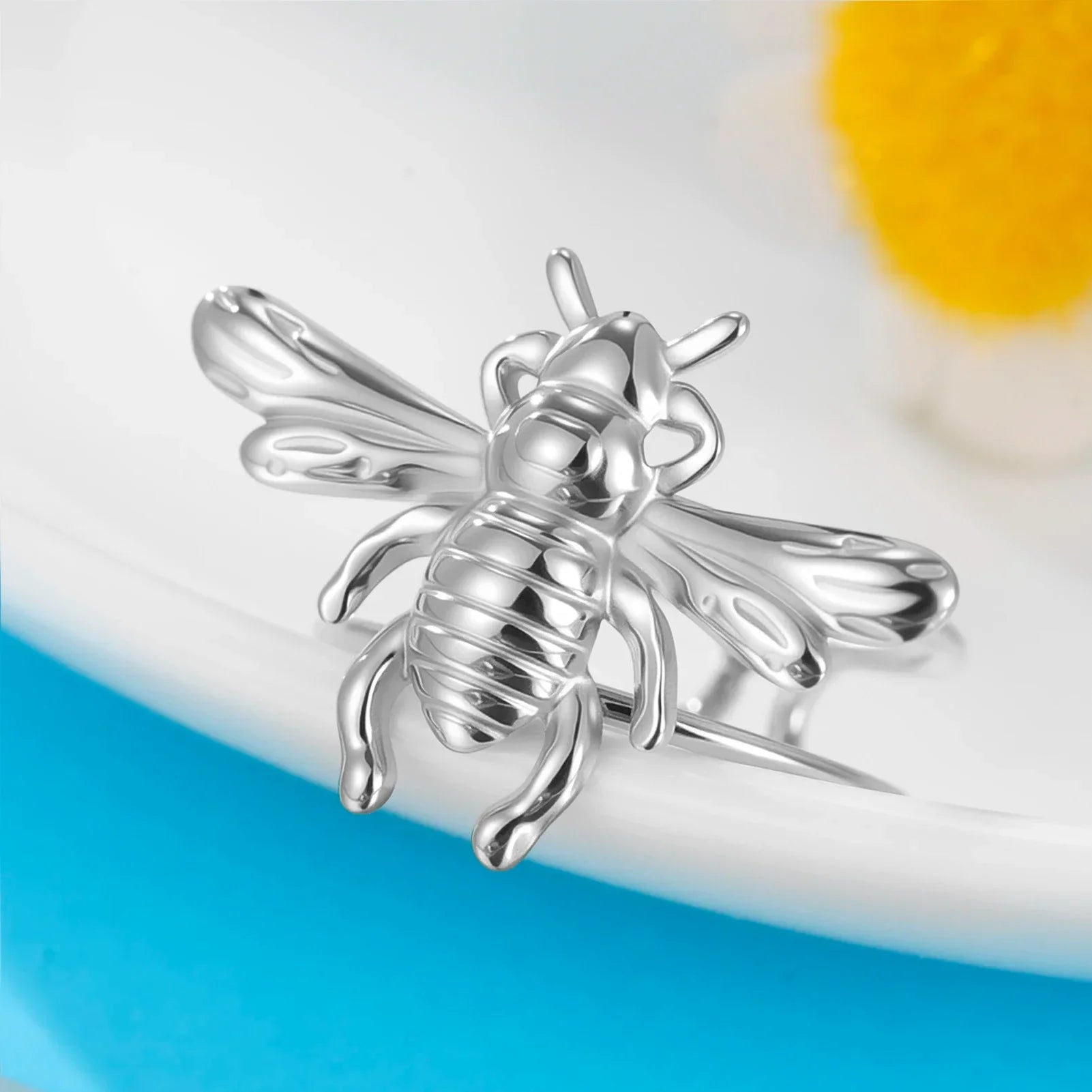 Bague abeille pour femme argent