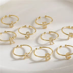 Bague ajustable personnalisée avec initiale