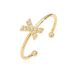 Bague ajustable personnalisée avec initiale x