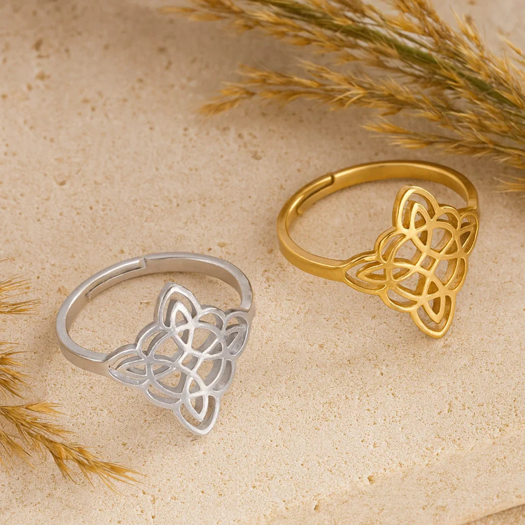 Bague Ajustable Noeud De Sorcière Protection Eternelle