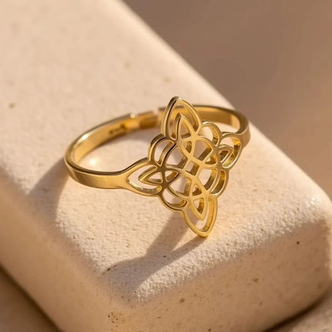 Bague Ajustable Noeud De Sorcière Protection Eternelle