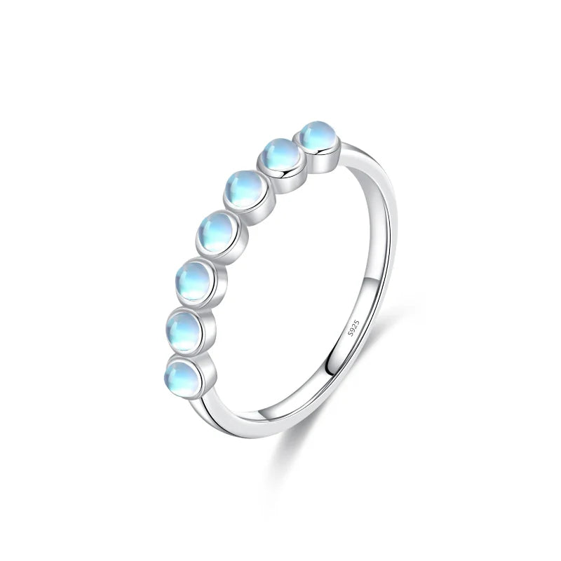 Bague Anneau avec Crystal Pierre de Lune