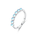 Bague Anneau avec Crystal Pierre de Lune
