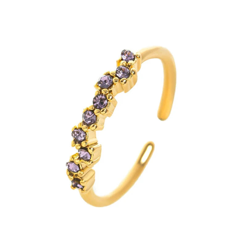 Bague Anneau avec Zircon Pierre de Naissance