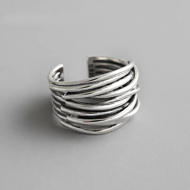 Bague Anneau de Femme Style Ethnique argent