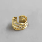 Bague Anneau de Femme Style Ethnique or