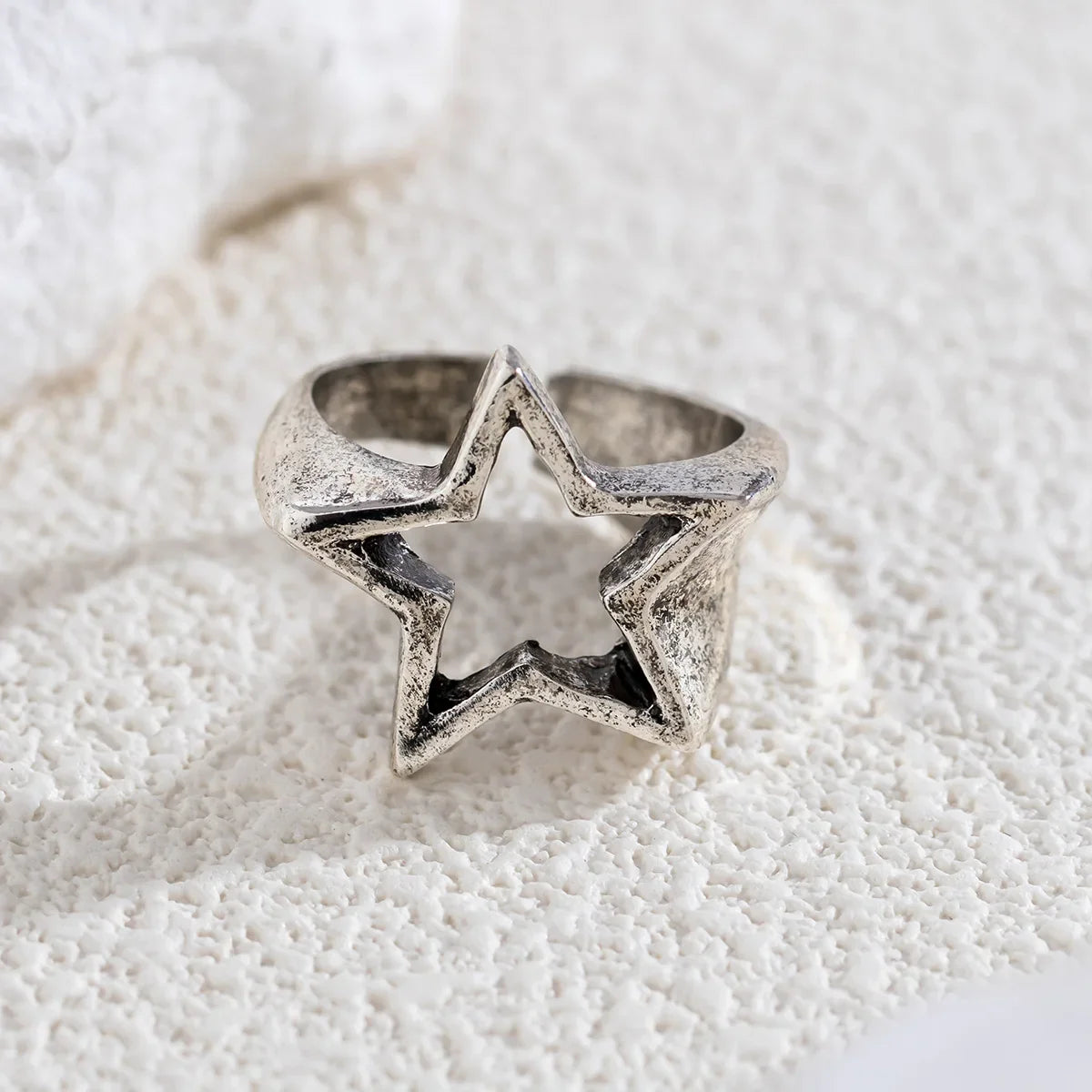 Bague Anneau Etoile pour Femme argent