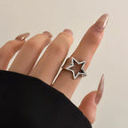 Bague Anneau Etoile pour Femme argent