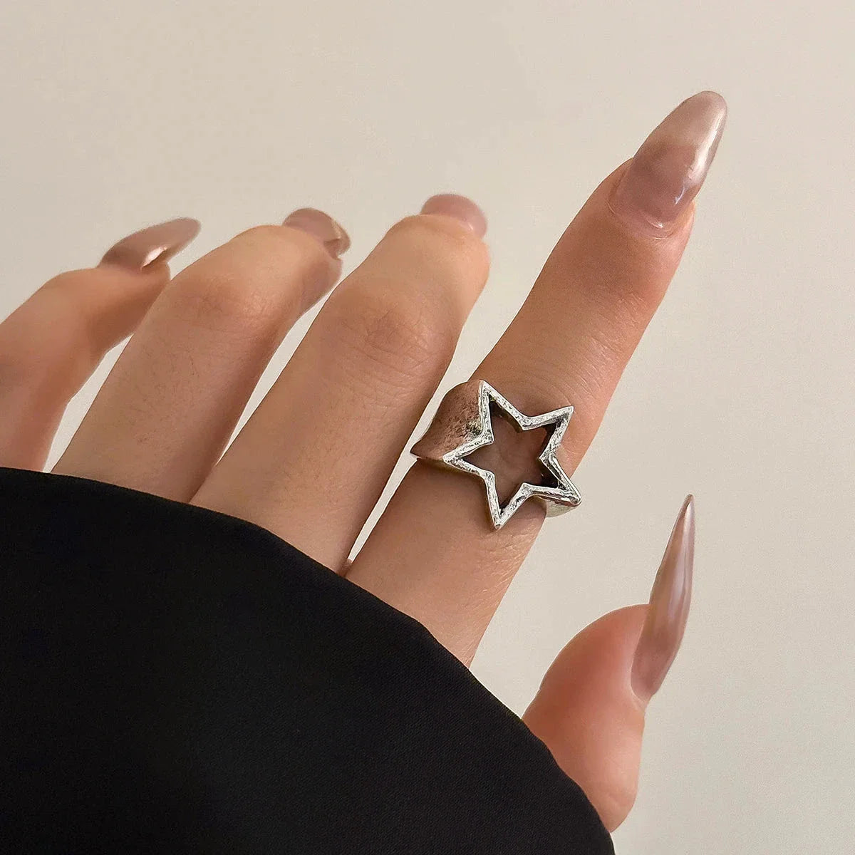 Bague Anneau Etoile pour Femme argent