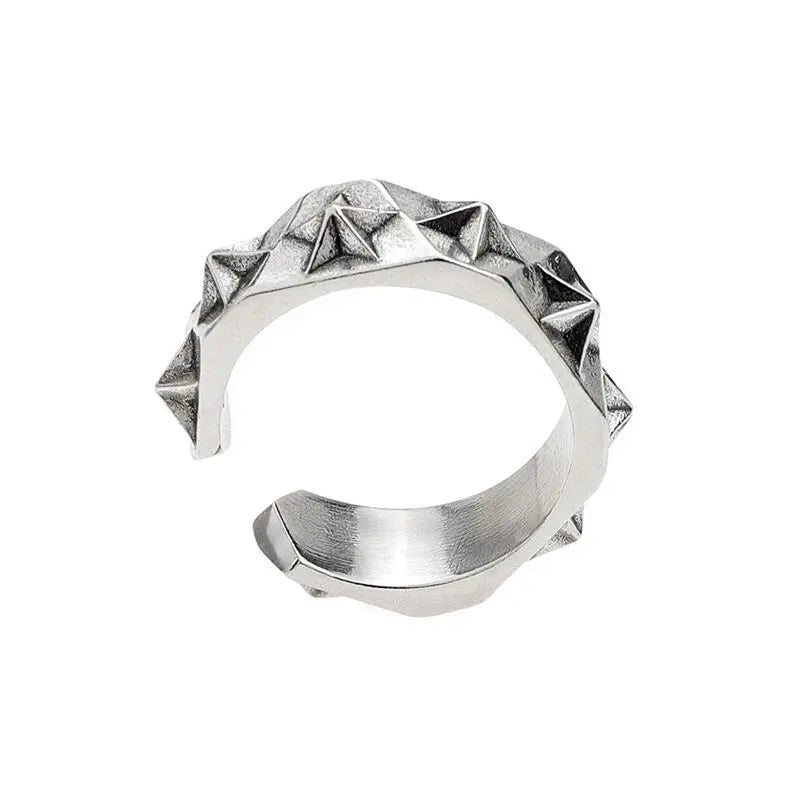 Bague Anneau Etoile Sculptée