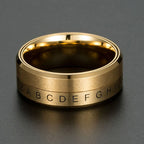 Bague Anneau Lettres Anti-Stress Tournant or