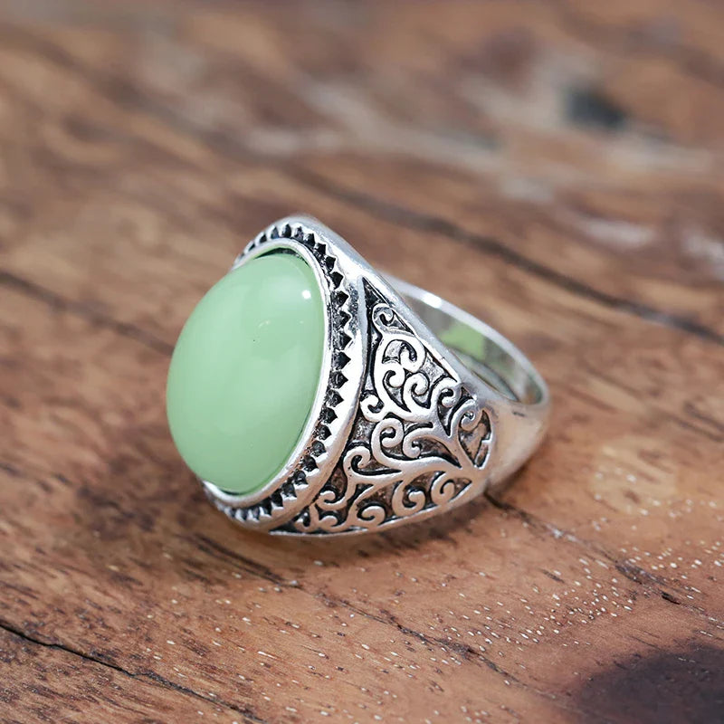 Bague Anneau Ovale Ethnique