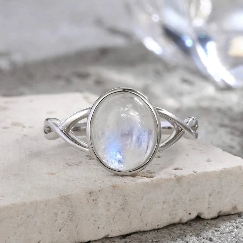 Bague Anneau Pierre de Lune Fertilité