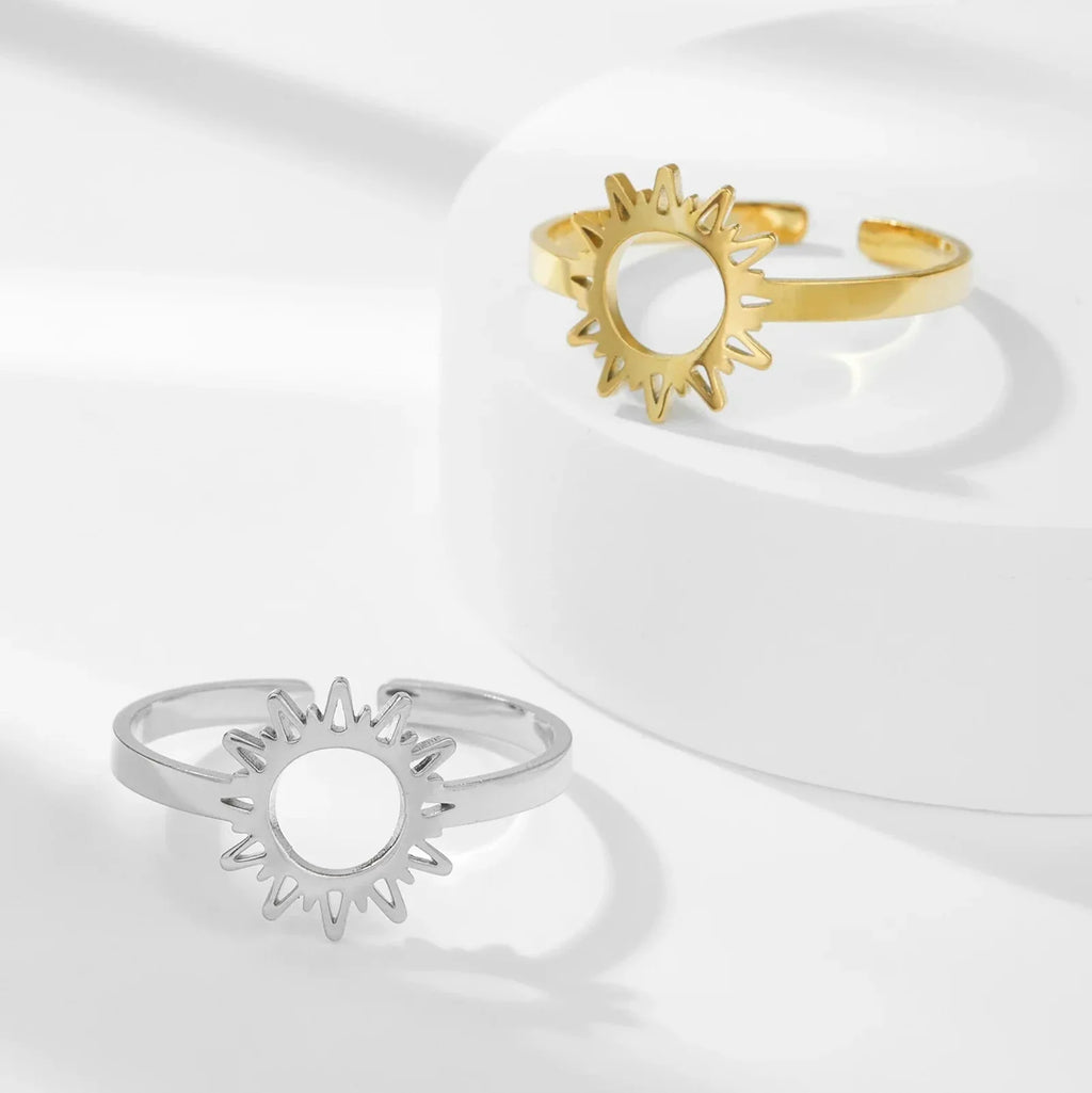 Bague Anneau Soleil pour Femme argent