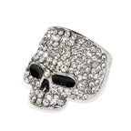 Bague Anneau Tête de Mort en Strass