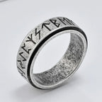 Bague Anneau Viking Homme Anti-Stress Tournant gris