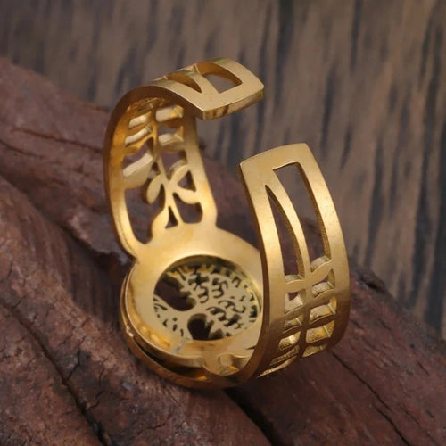 Bague Arbre de Vie Femme Anneau Or