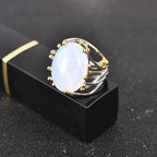 Bague avec Pierre Naturelle Pierre de Lune