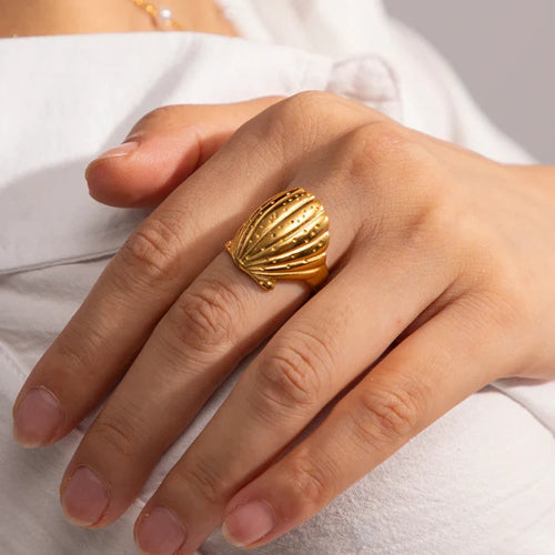 Bague Coquillage Coquille Saint-Jacques pour Femme