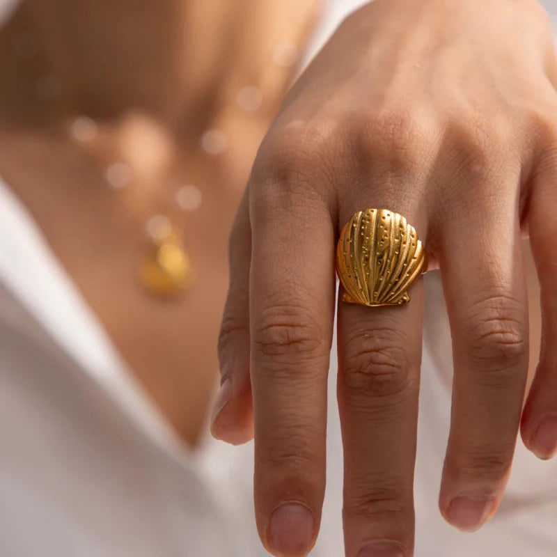 Bague Coquillage Coquille Saint-Jacques pour Femme