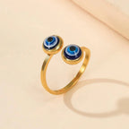 Bague Elégante Turque Contre le Mauvais Oeil or