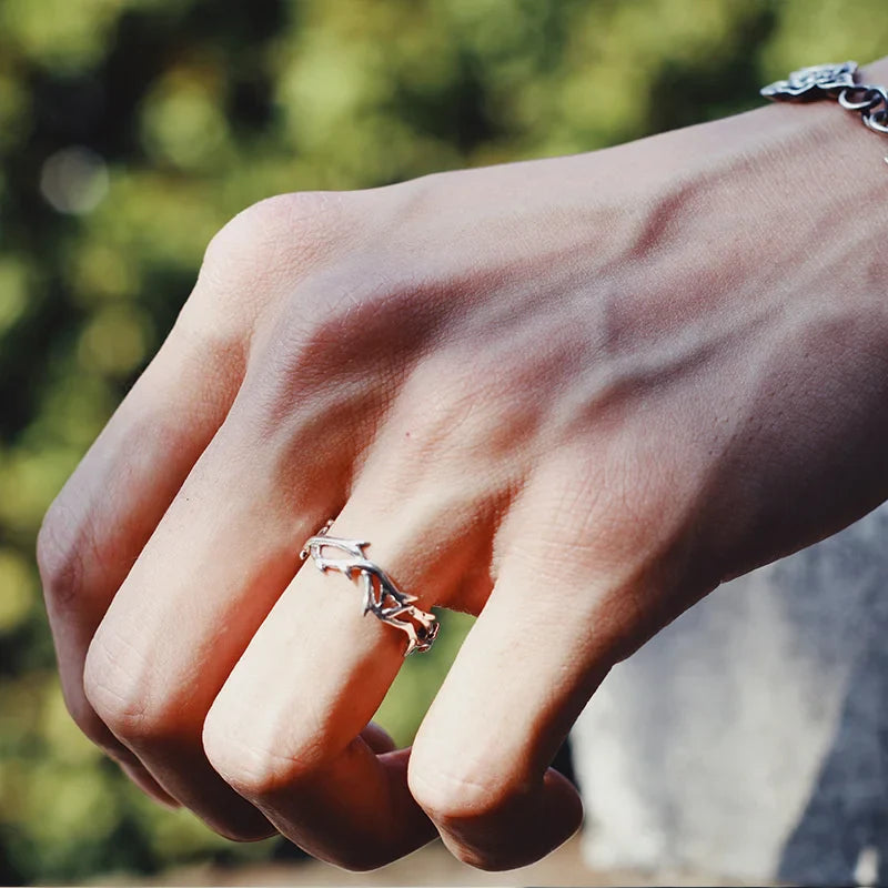 Bague en Branches de Corail Argentée