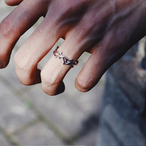Bague en Branches de Corail Argentée