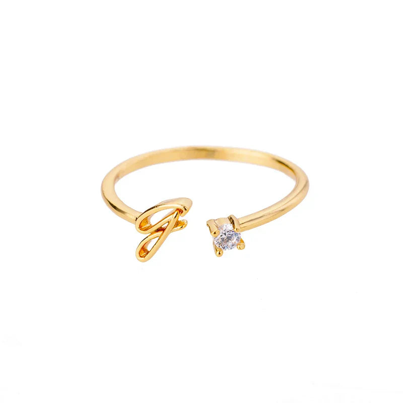 Bague fine pour femme personnalisée avec initiale g