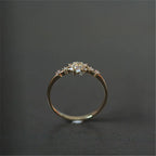 Bague Flocon de Neige Femme Hiver Or