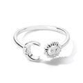 Bague Lune Soleil Astres Femme argent
