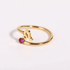 Bague Or Signe du Zodiaque 12 Constellations lion