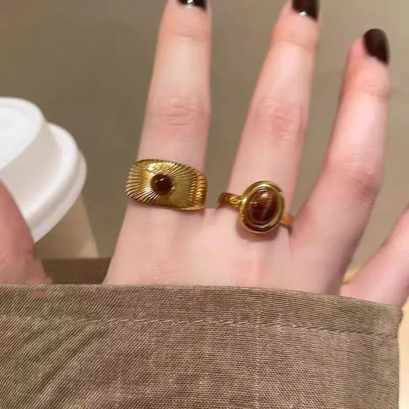 Bague Ovale Oeil de Tigre