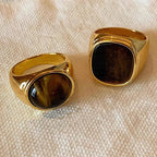 Bague Pierre Oeil de Tigre Or