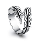 Bague Plume Argentée pour Femme