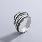 Bague Plume Style Ethnique Femme