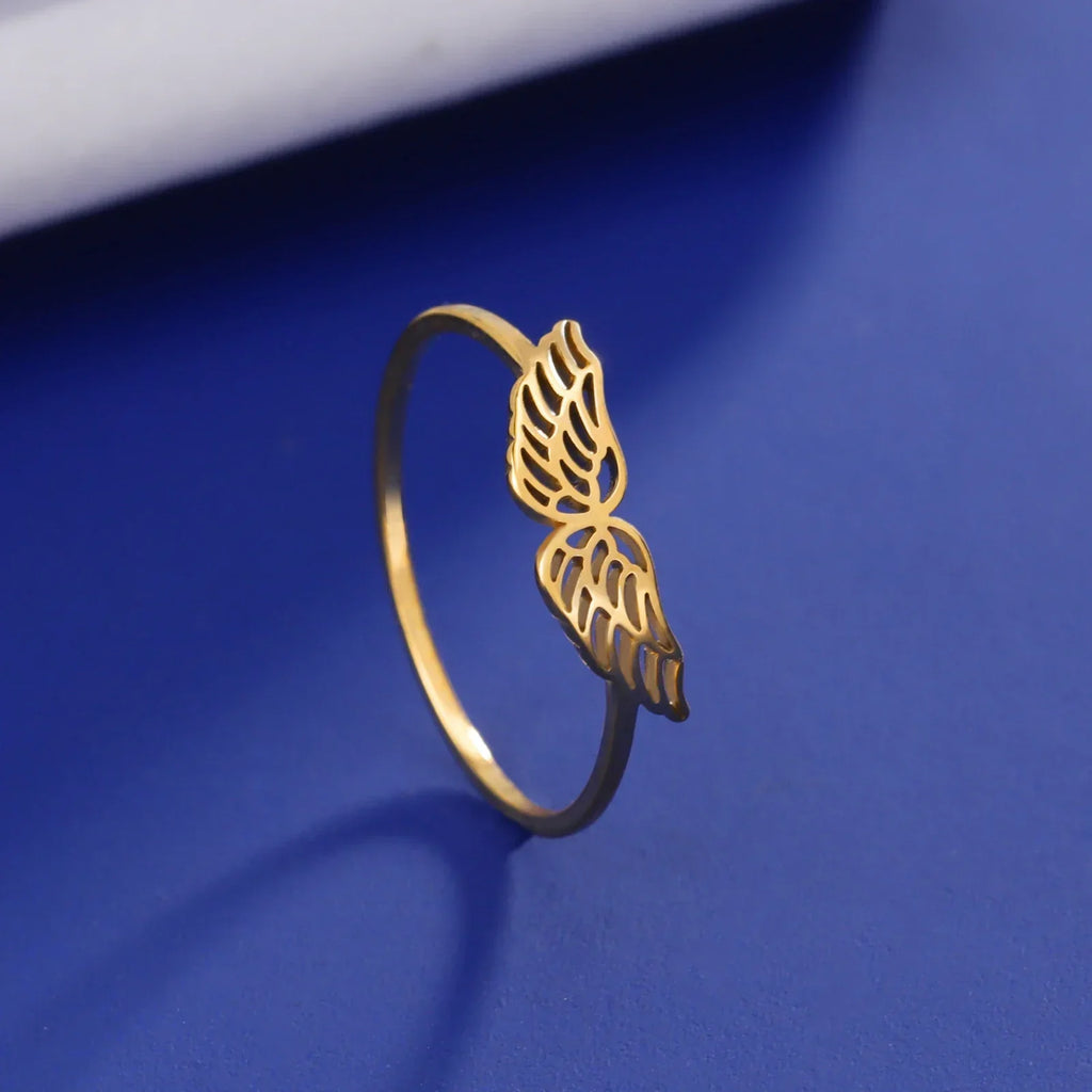 Bague femme ailes d'ange or