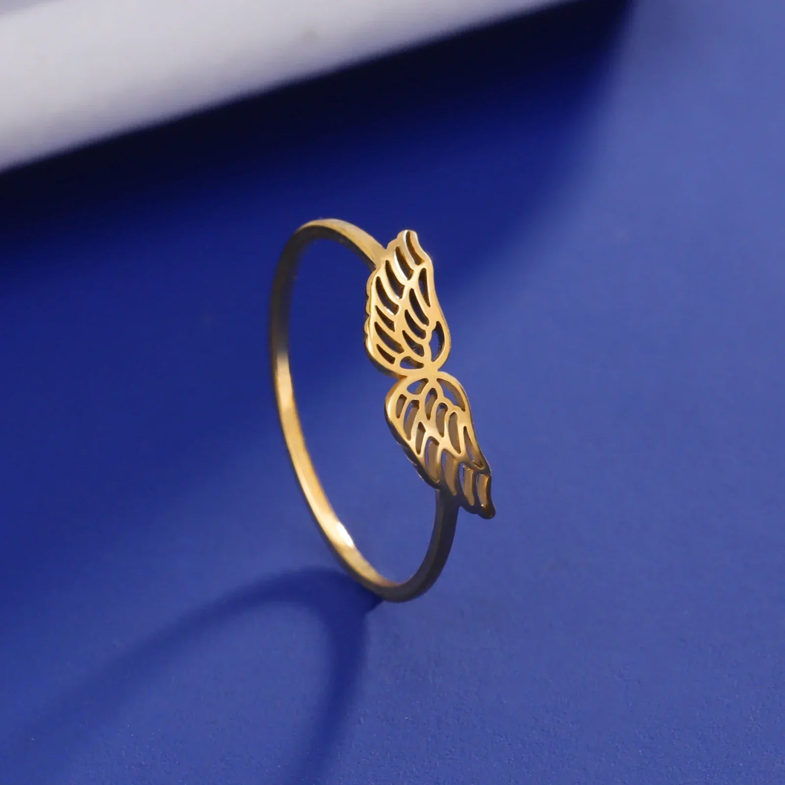 Bague femme ailes d'ange or