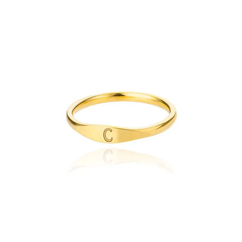 Bague femme initiale c