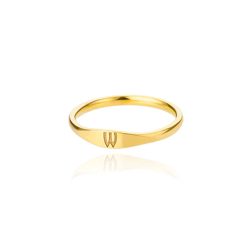 Bague femme initiale w