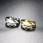Bague Requin avec Zircon argent