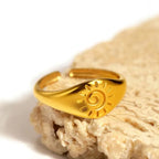 Bague Rétro Soleil Astres or