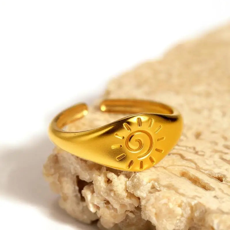 Bague Rétro Soleil Astres or