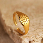 Bague Rétro Soleil Astres or