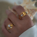 Bague Ronde avec Palmiers