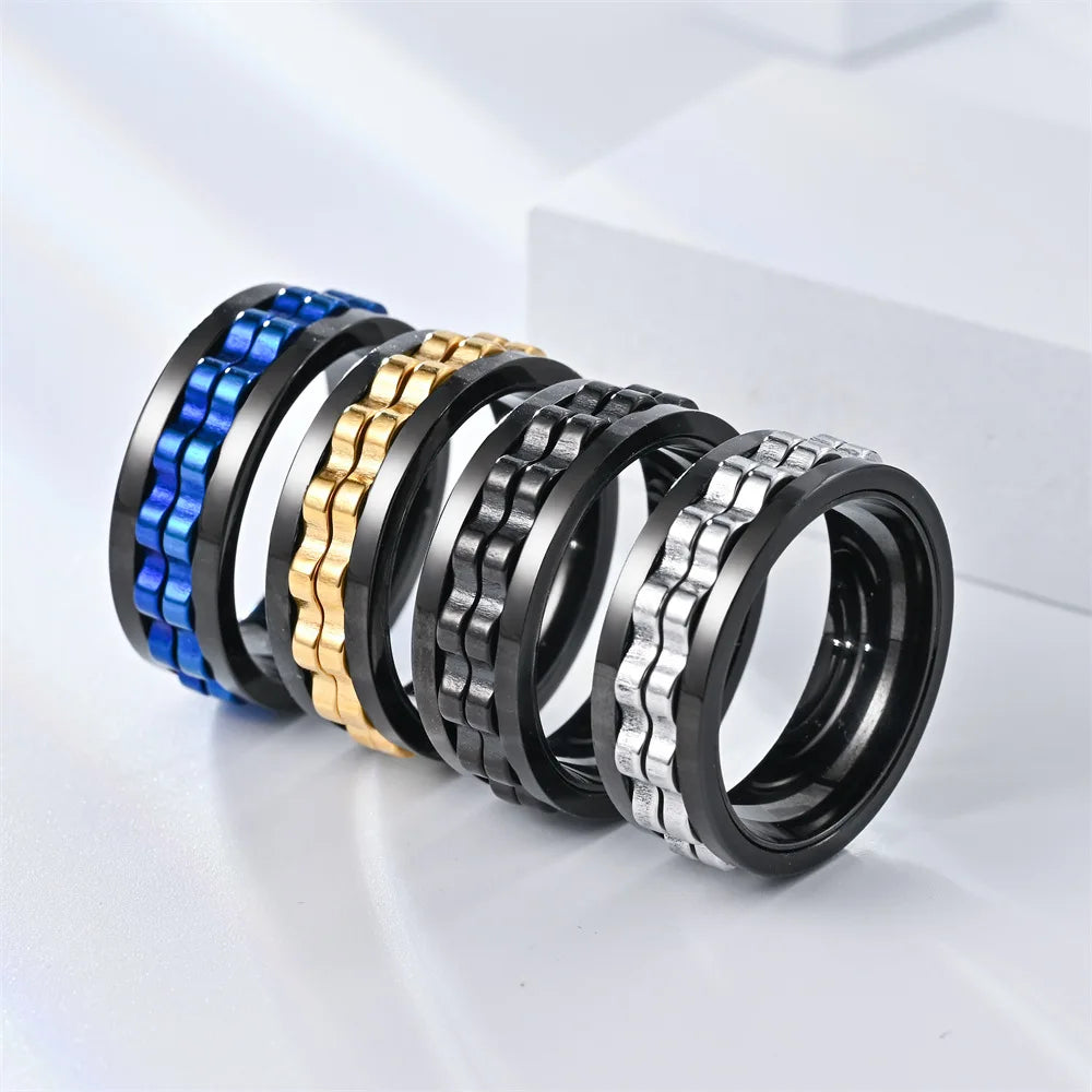 Bague Rotative contre l'Anxiété pour Homme