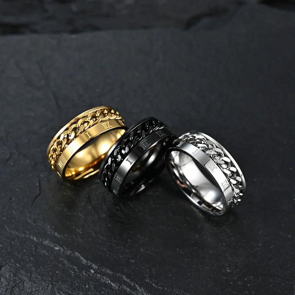 Bague Rotative Anti-Stress pour Homme