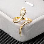 Bague Serpent Stylisé Femme or