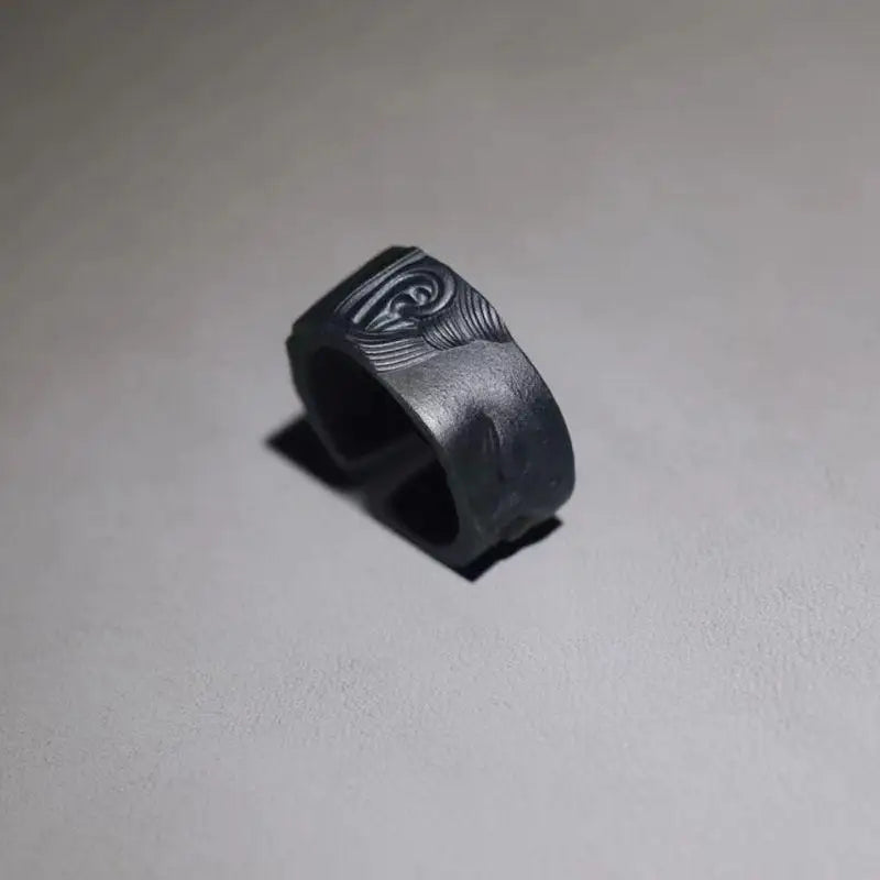 Bague Tête de Bouddha noir
