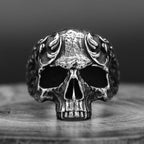 Bague Tête de Mort Acier sans couronne